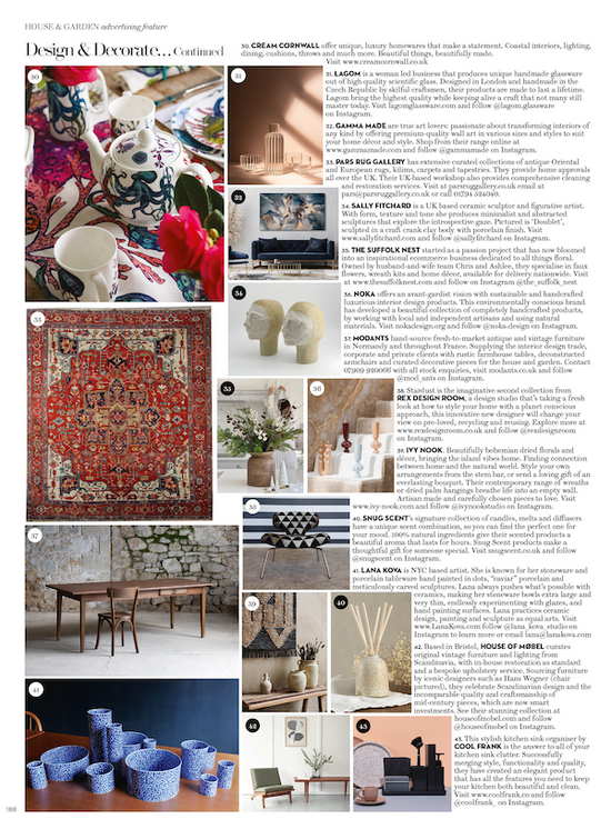 Design and Decorate Issue, House and Garden Magazine