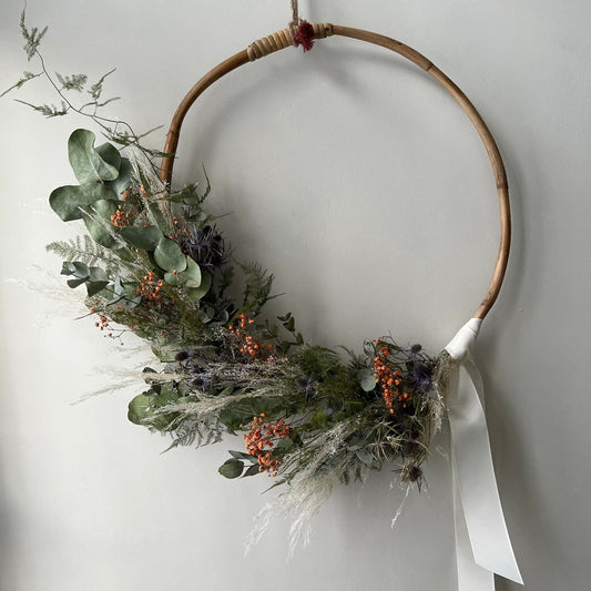 All Is Merry & Bright Dried Wreath - Ivy Nook
