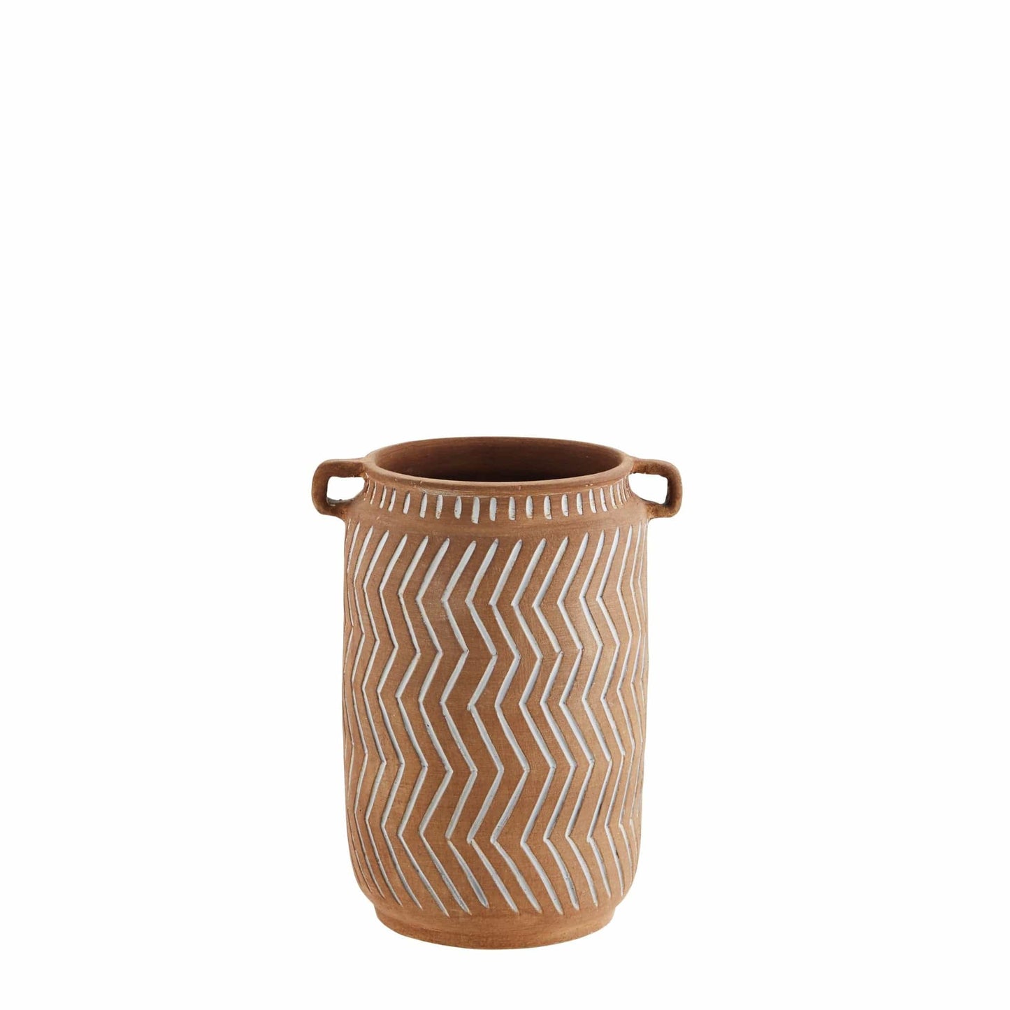 Grooved Terracotta Dried Flower Vase - Ivy Nook