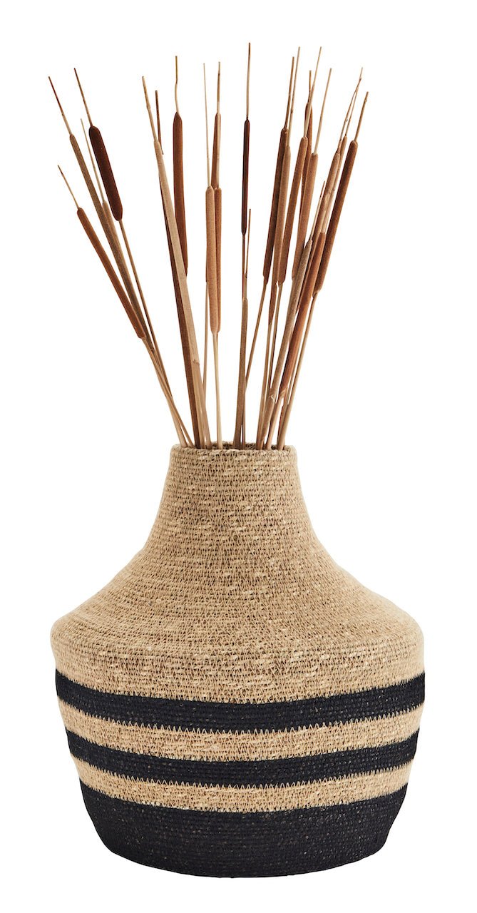 Seagrass Vase, Large: Natural Monochrome *Pre-Order* - Ivy Nook